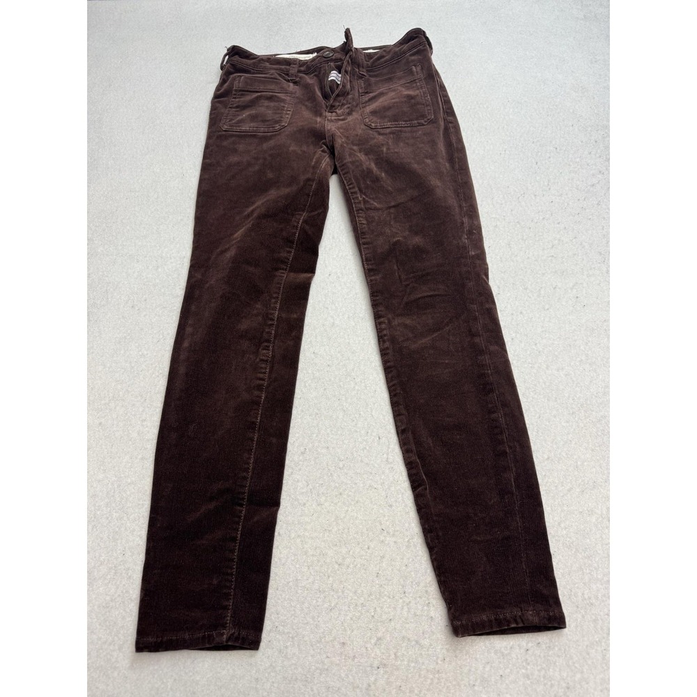 Pilcro And The Letterpress Pants Women's 26 Brown Corduroy High-Rise Skinny
